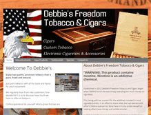 Tablet Screenshot of debbiesfreedomtobacco.com